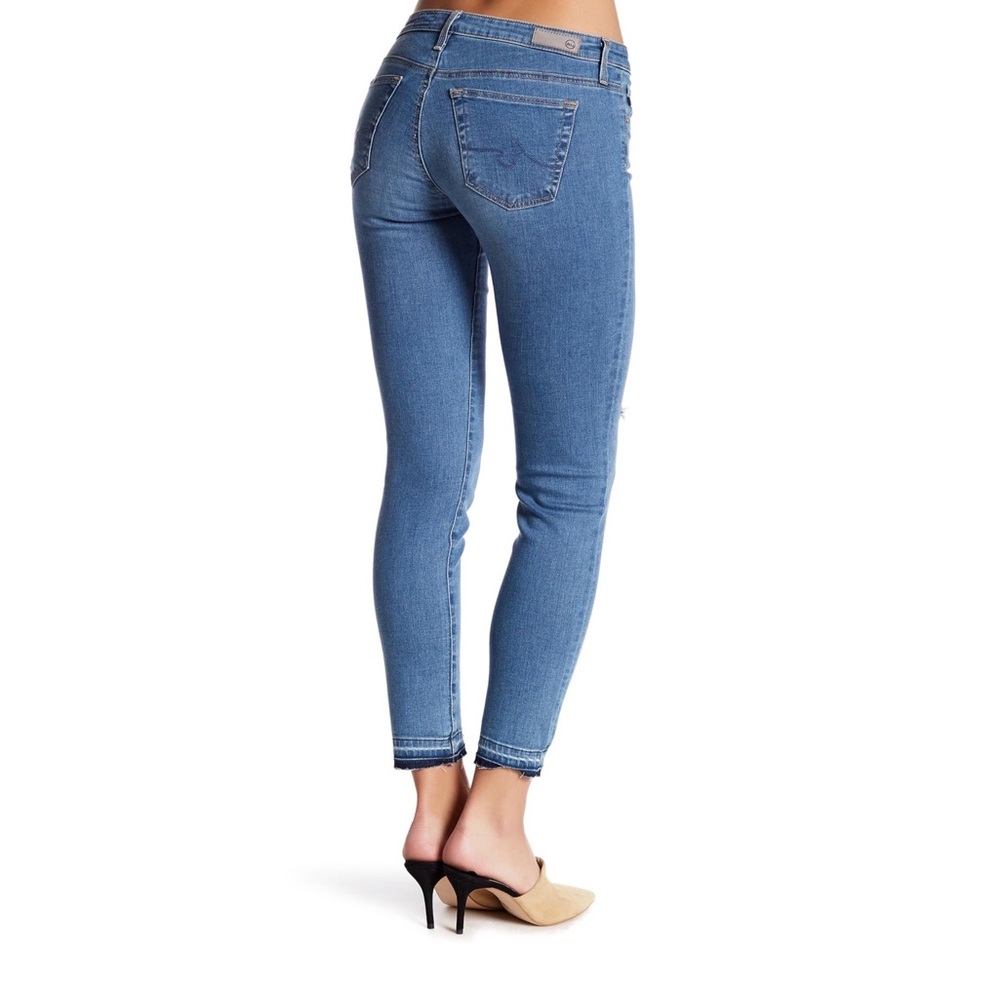 AG Stevie Mid Raise Slim Raw Hem Jeans 30